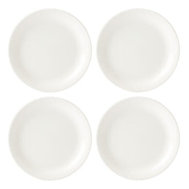 Profile White Porcelain Dinner Plates Set of 4