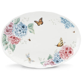 Butterfly Meadow Hydrangea 16" Oval Platter