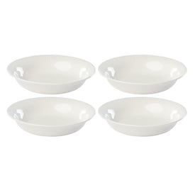 Profile White Porcelain Pasta Bowls Set of 4