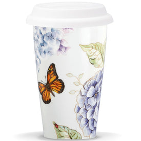 Butterfly Meadow Blue Thermal Travel Mug