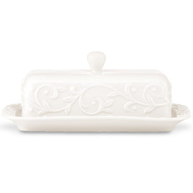 Opal Innocence Carved Covered Butter Dish