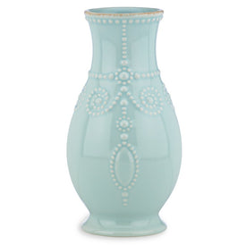 French Perle Ice Blue 8" Fluted Vase