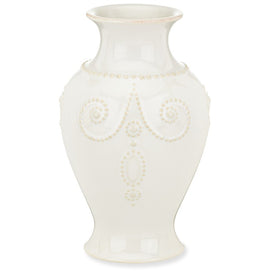 French Perle White 8" Bouquet Vase