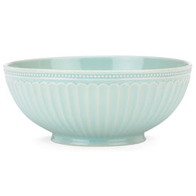 French Perle Groove Ice Blue Medium Bowl