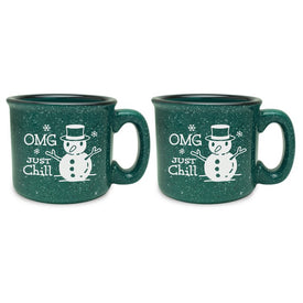 OMG Just Chill Green Mug Set