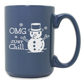 OMG Just Chill Steel Blue Ceramic Mug
