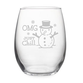 OMG Just Chill Stemless Wine Glass