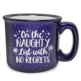 Naughty List with No Regrets Cobalt Mug
