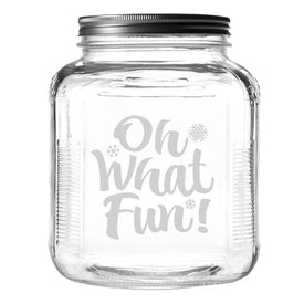 Oh What Fun Treat Jar and Lid