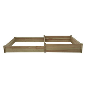 Two-Section Wood Raised Garden Bed