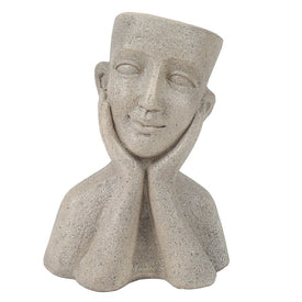 Speckled Magnesium Oxide Content Bust Head Planter