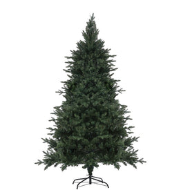 7-Foot Pre-Lit PE/PVC Artificial Green Christmas Tree