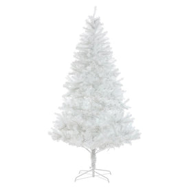 7-Foot Pre-Lit White Artificial Christmas Tree