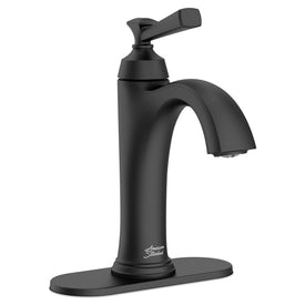 Glenmere Single-Handle Monoblock Bathroom Sink Faucet with Push-Pop Drain - Matte Black