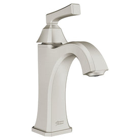 Crawford Single-Handle Monoblock Bathroom Sink Faucet with Push-Pop Drain - Satin Nickel