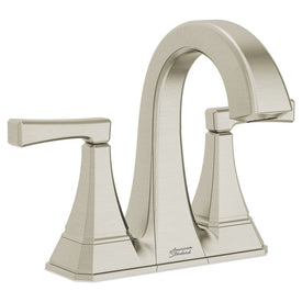 Crawford Two-Handle 4" Centerset Bathroom Sink Faucet with Push-Pop Drain - Satin Nickel