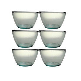 Recycled Glass Vintage Soup Bowls Set of 6