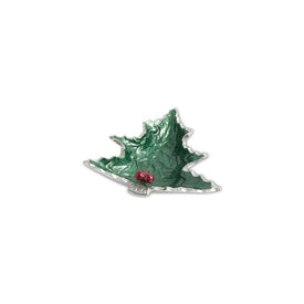 Holly Sprig 6.25" Petite Tree Bowl - Emerald