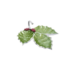 Holly Sprig 13" 3-Part Server - Mojito with Red Berries