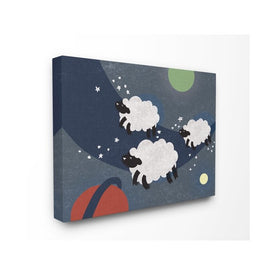 Sheep In Space 30"x40" XXL Stretched Canvas Wall Art