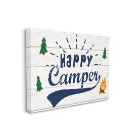 Happy Camper Mountains and Lantern 24"x30" Oversized Stretched Canvas Wall Art