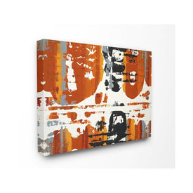 Burnt Orange Momentum 16"x20" Stretched Canvas Wall Art