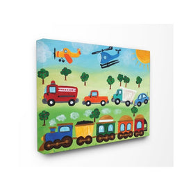 Planes, Trains, and Automobiles 36"x48" Super Oversized Stretched Canvas Wall Art