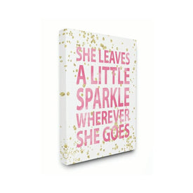 She Leaves a Little Sparke Wall Plaque 36"x48" Super Oversized Stretched Canvas Wall Art