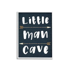 Little Man Cave Arrows 16"x20" White Framed Giclee Texturized Art