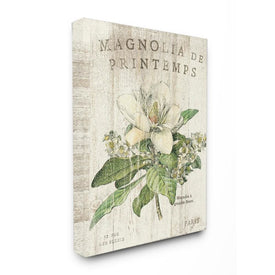 French Magnolias In Spring 24"x30" Oversized Stretched Canvas Wall Art