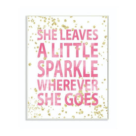 She Leaves a Little Sparke Wall Plaque 10"x15" Wall Plaque Art