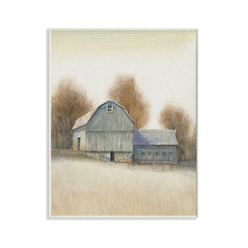 Vintage Farm Barn Stable Neutral Autumn Tones 13"x19" Oversized Wall Plaque Art