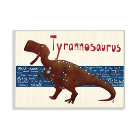 Tyrannosaurus Dinosaur 13"x19" Oversized Wall Plaque Art