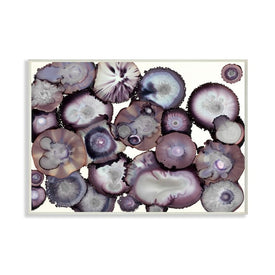 Gray and Purple Abstract Geode 13"x19" Oversized Wall Plaque Art