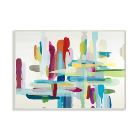 Colorful Cross Hatch Abstraction 13"x19" Oversized Wall Plaque Art