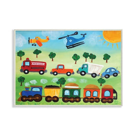 Planes, Trains, and Automobiles 13"x19" Oversized Wall Plaque Art