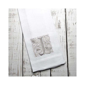 Monogram J 29" x 17" Linen Towel