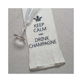 Keep Calm and Drink Champagne 29" x 17" Linen Towel
