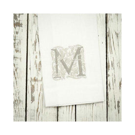 Monogram M 29" x 17" Linen Towel
