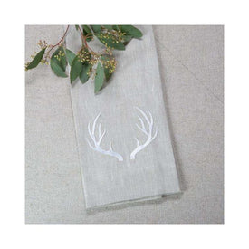Antlers 29" x 17" Linen Towel