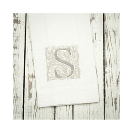 Monogram S 29" x 17" Linen Towel