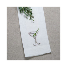 Martini and Olive 29" x 17" Linen Towel