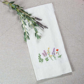 Wildflowers 29" x 17" Linen Towel
