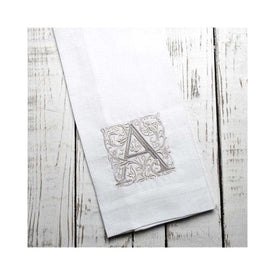 Monogram A 29" x 17" Linen Towel