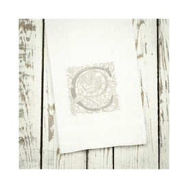 Monogram C 29" x 17" Linen Towel