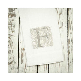 Monogram F 29" x 17" Linen Towel