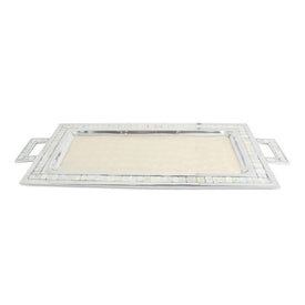 Classic 25" Rectangular Tray with Handles - Snow