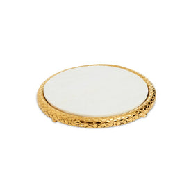 Florentine 11" Marble Cheese Tray - Gold