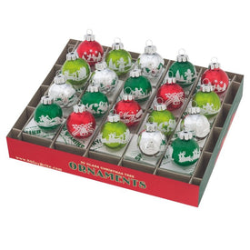 Holiday Splendor 20-Count 1.25" Signature Flocked Rounds