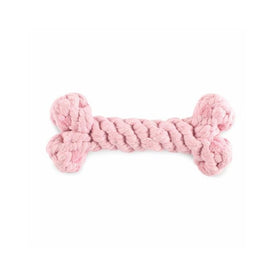 Bone Small Rope Dog Toy - Pink